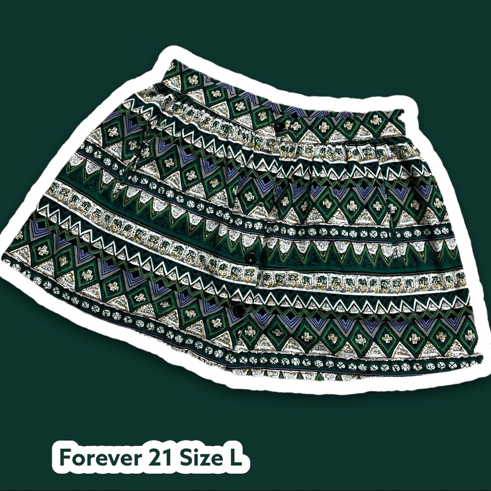 Forever 21 Button Pattern Skirt